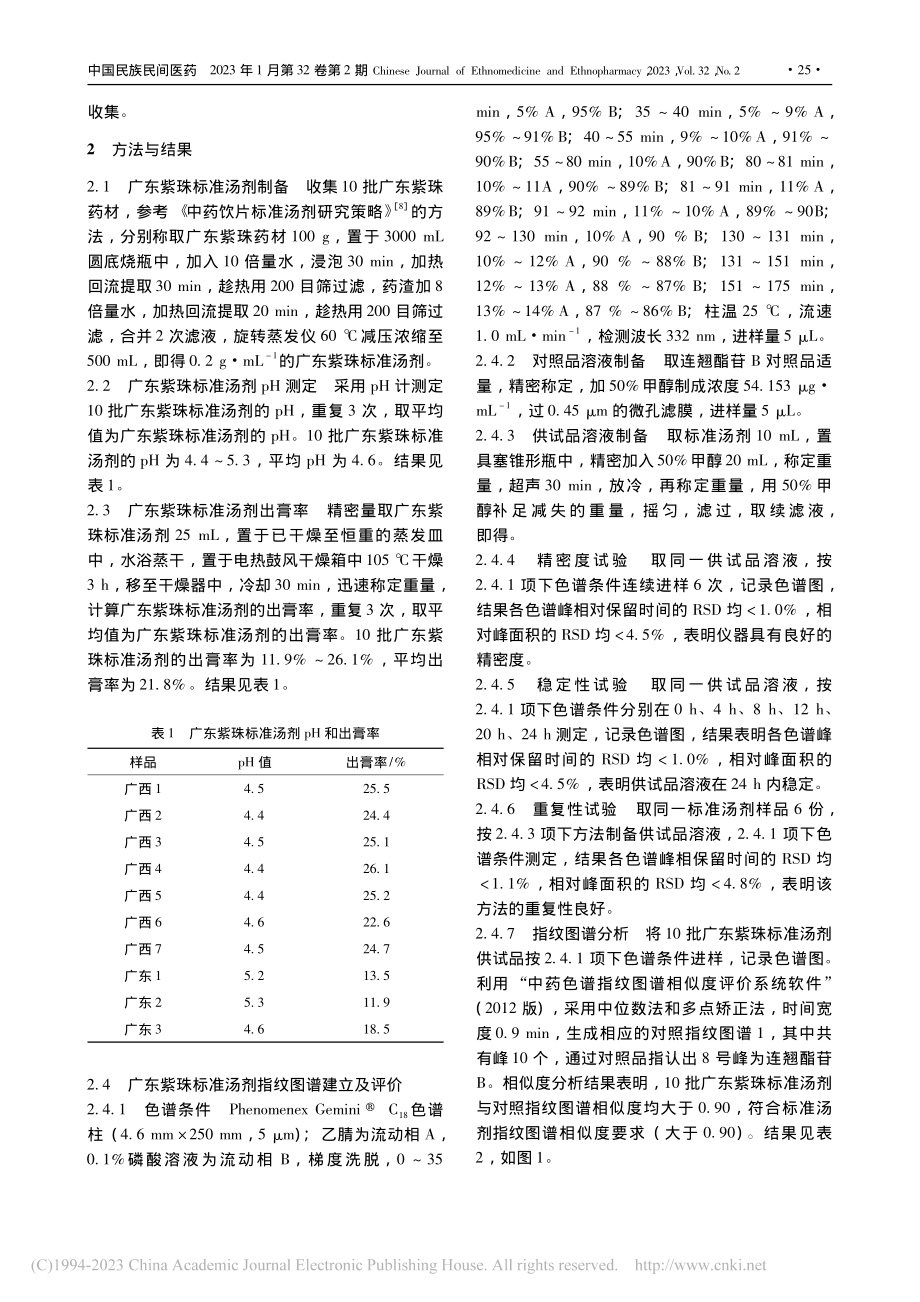 广东紫珠标准汤剂制备及质量评价_向燕芬.pdf_第2页