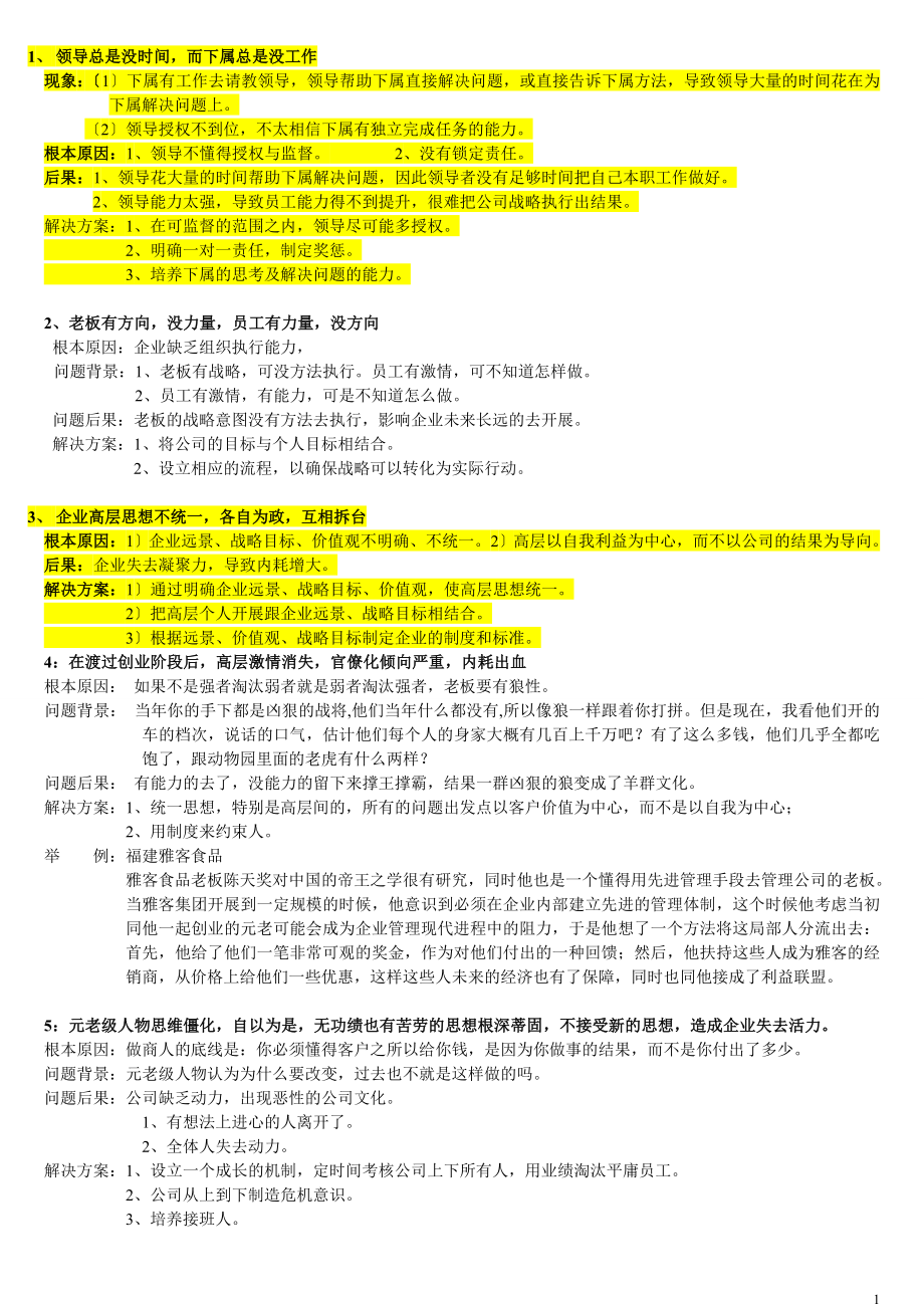 2023年智者集团 企业经营管理中37个问题解决方案[1].doc_第1页