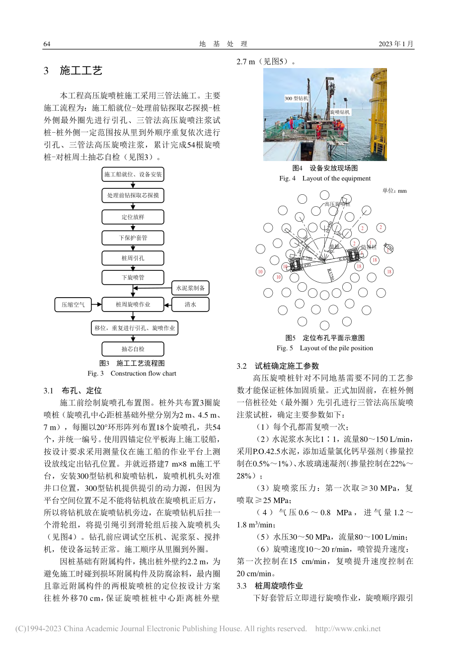 高压旋喷桩在海上风电桩周土加固中的应用_郭琼玲.pdf_第3页