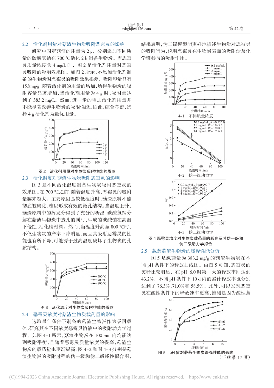 菇渣基生物炭吸附及缓释恶霉灵的性能研究_周义新.pdf_第2页