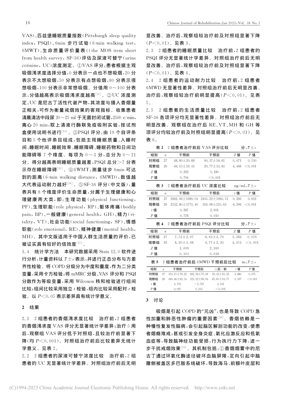 高频重复经颅磁刺激对烟草依赖慢阻肺患者的影响_陈子.pdf_第3页