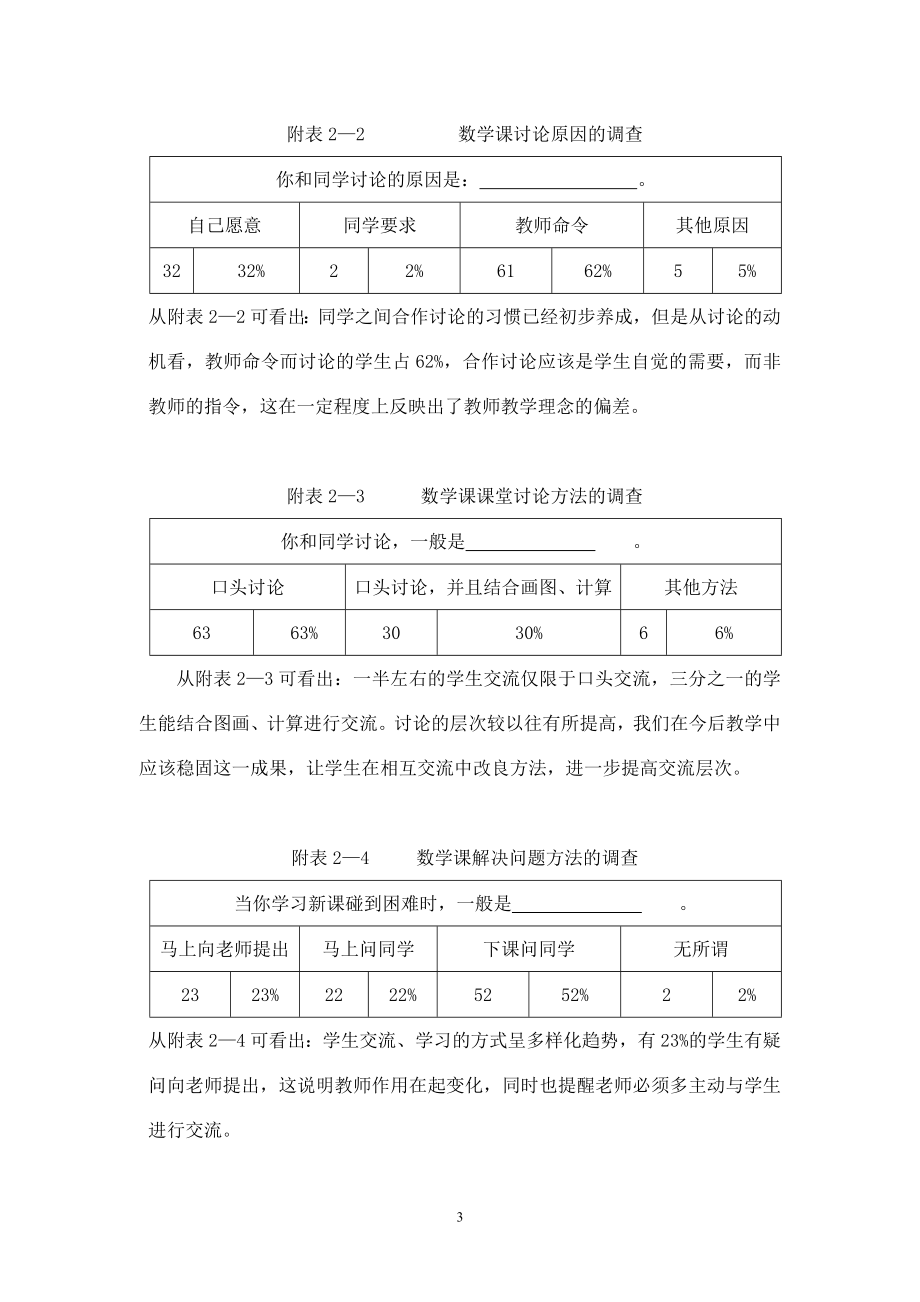 2023年小学生数学课堂学习习惯的调查报告47510.doc_第3页