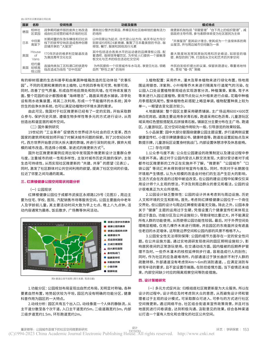 公园城市语境下的社区空间微...市武侯区红牌楼健康公园为例_董彦卿.pdf_第2页