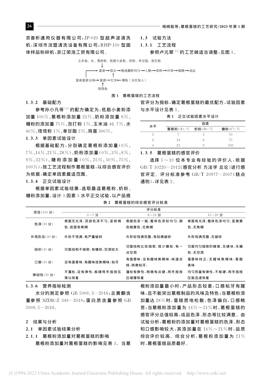 葛根蛋糕的工艺研究_杨晓聪.pdf_第2页