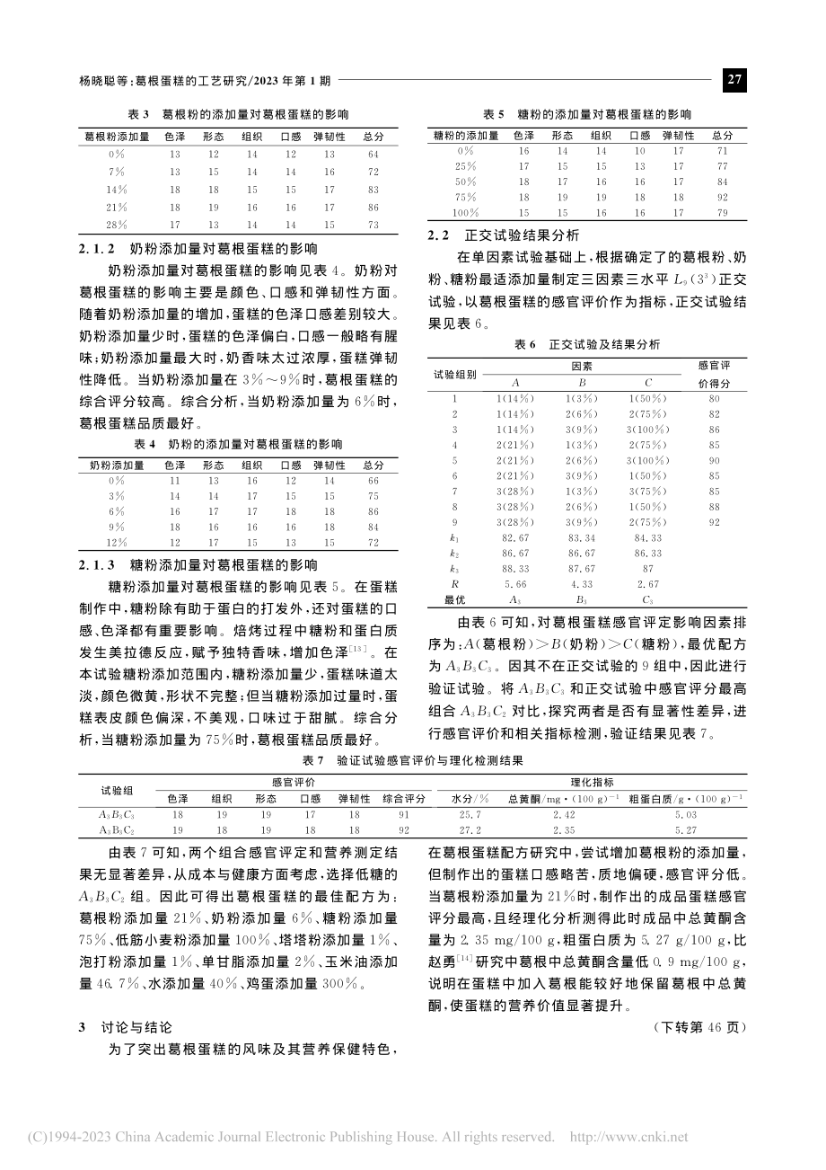 葛根蛋糕的工艺研究_杨晓聪.pdf_第3页