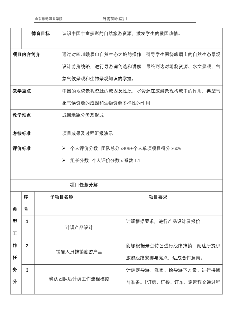 2023年山东旅游职业学院 导游知识应用 学习情境二：四川峨眉山自然生态之.doc_第2页