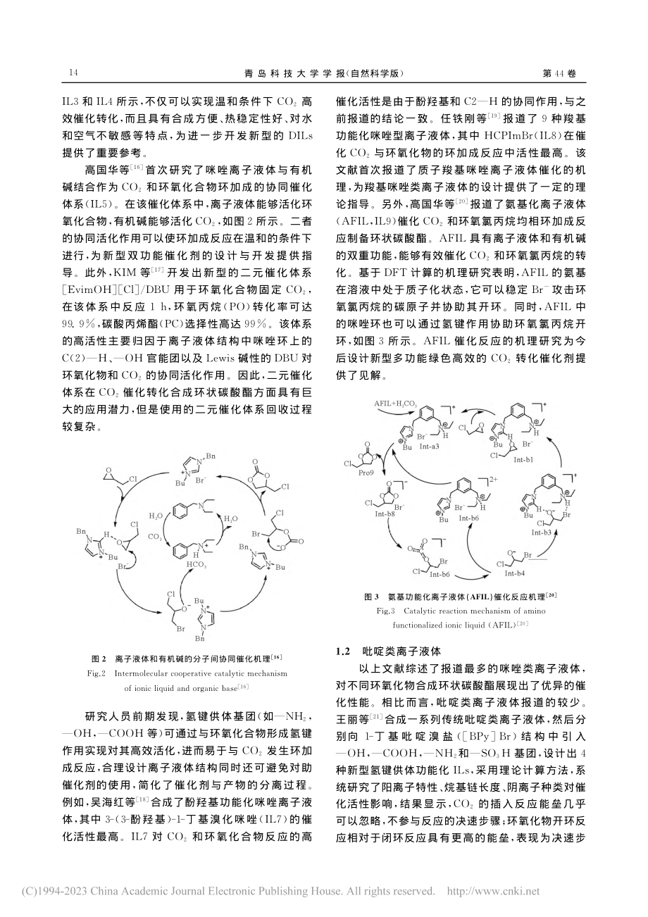 功能化离子液体催化CO_2转化合成高附加值化学品综述_刘福胜.pdf_第3页