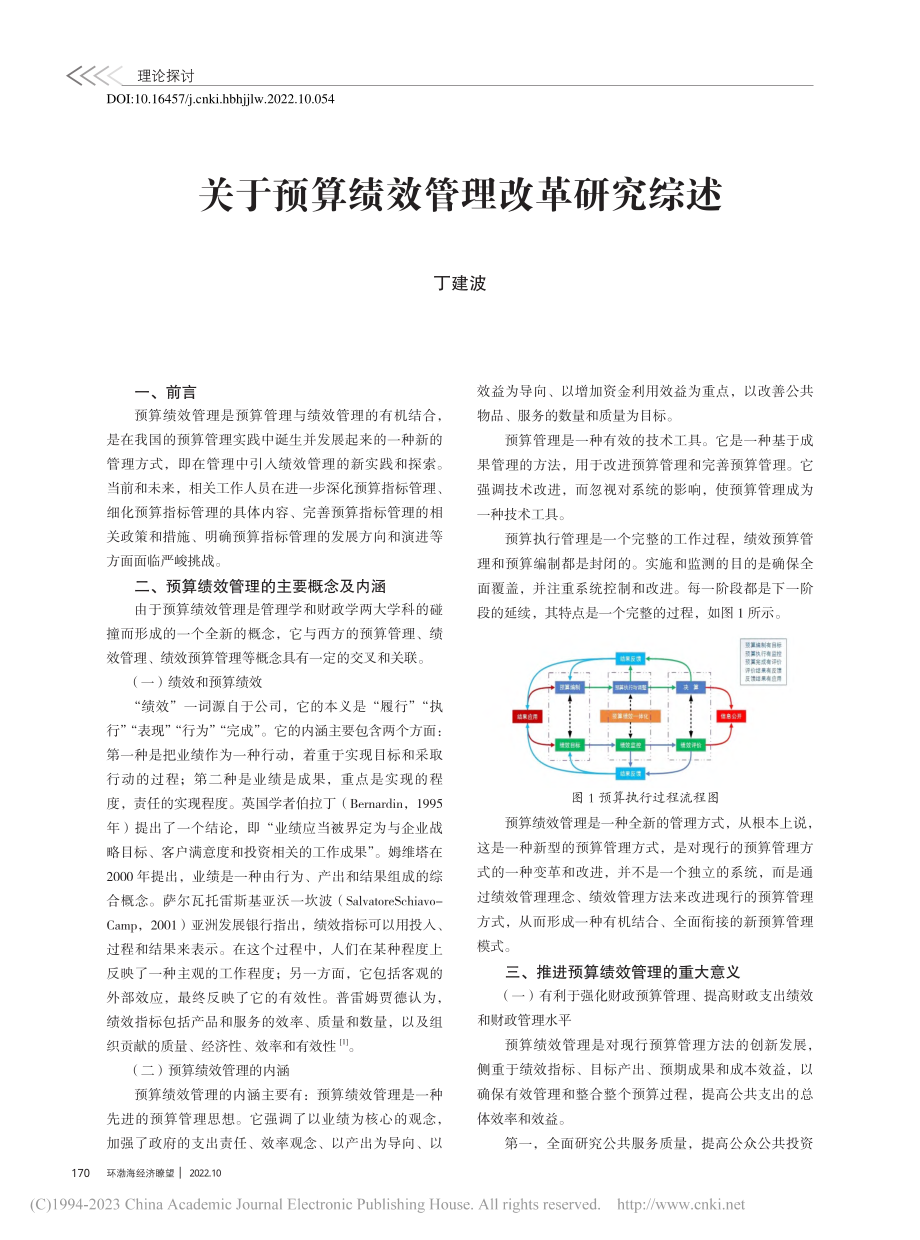 关于预算绩效管理改革研究综述_丁建波.pdf_第1页