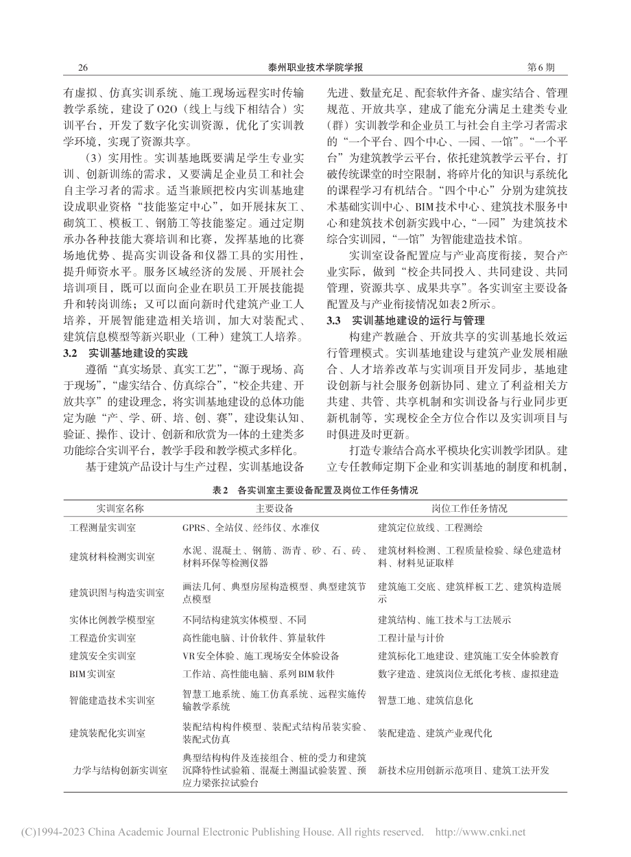 高职土建类专业综合实训基地建设的研究与实践_刘如兵.pdf_第3页