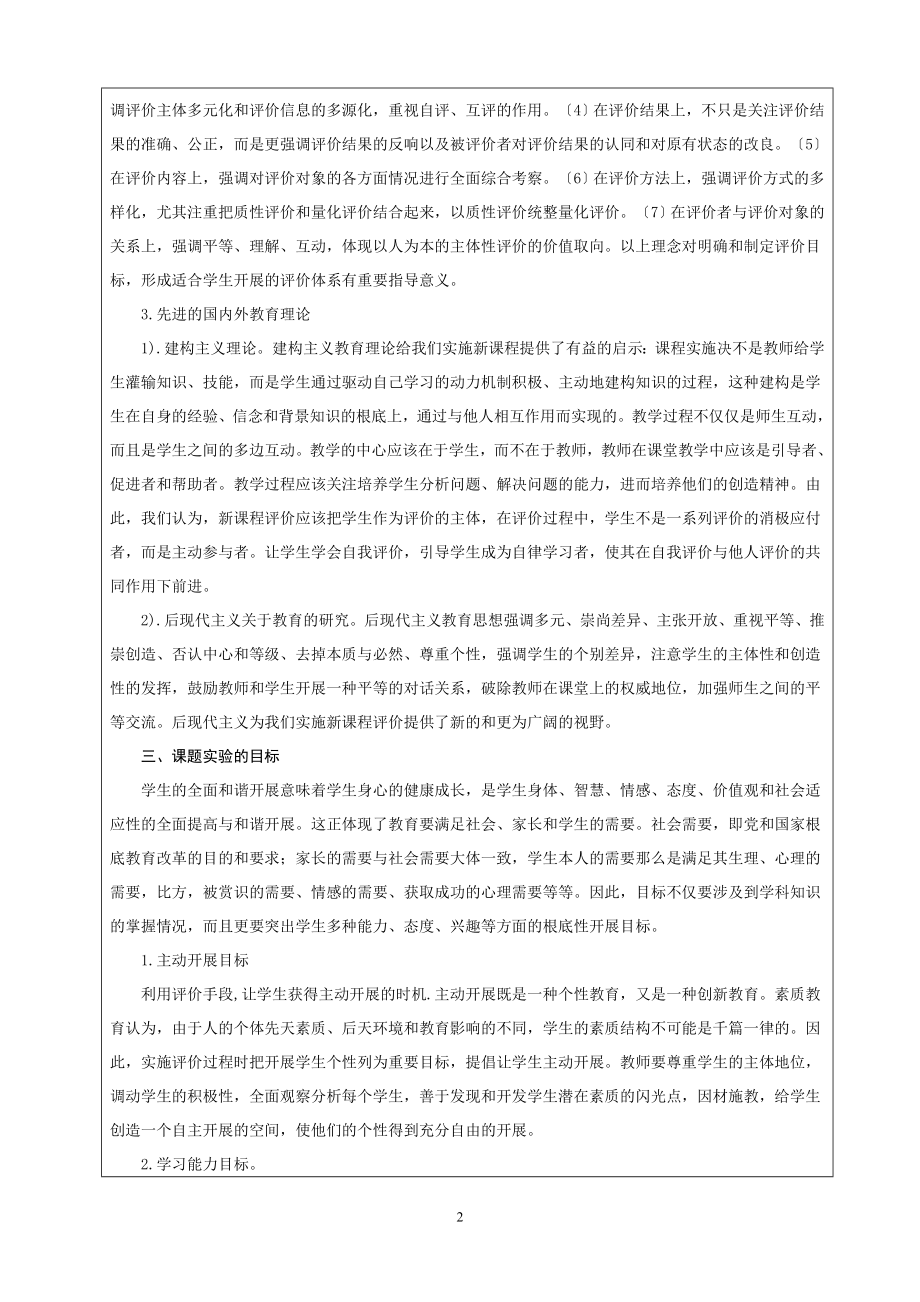 2023年新课程激励发展性教育评价实践研究课题结题报告.doc_第2页