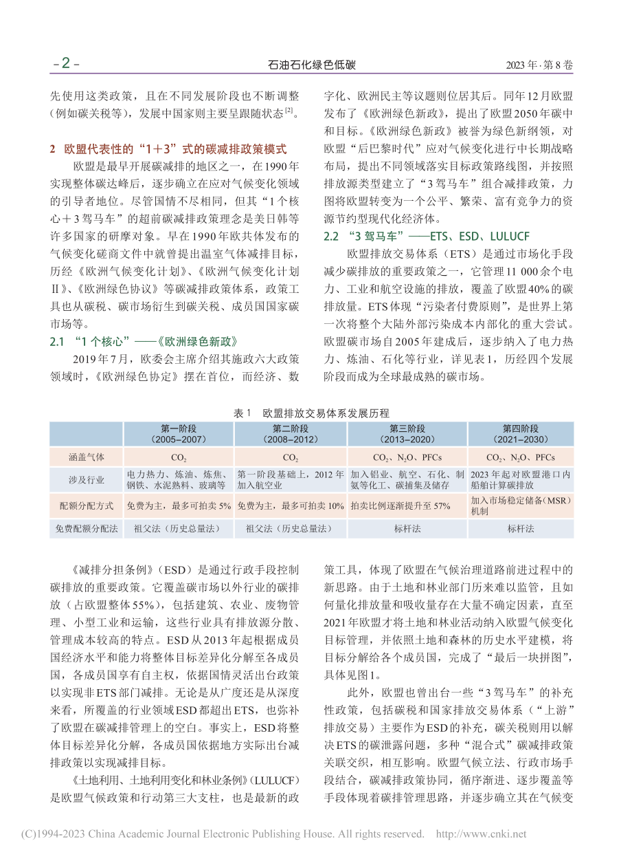 国际碳减排政策借鉴及我国碳减排政策趋势研判_胡明禹.pdf_第2页