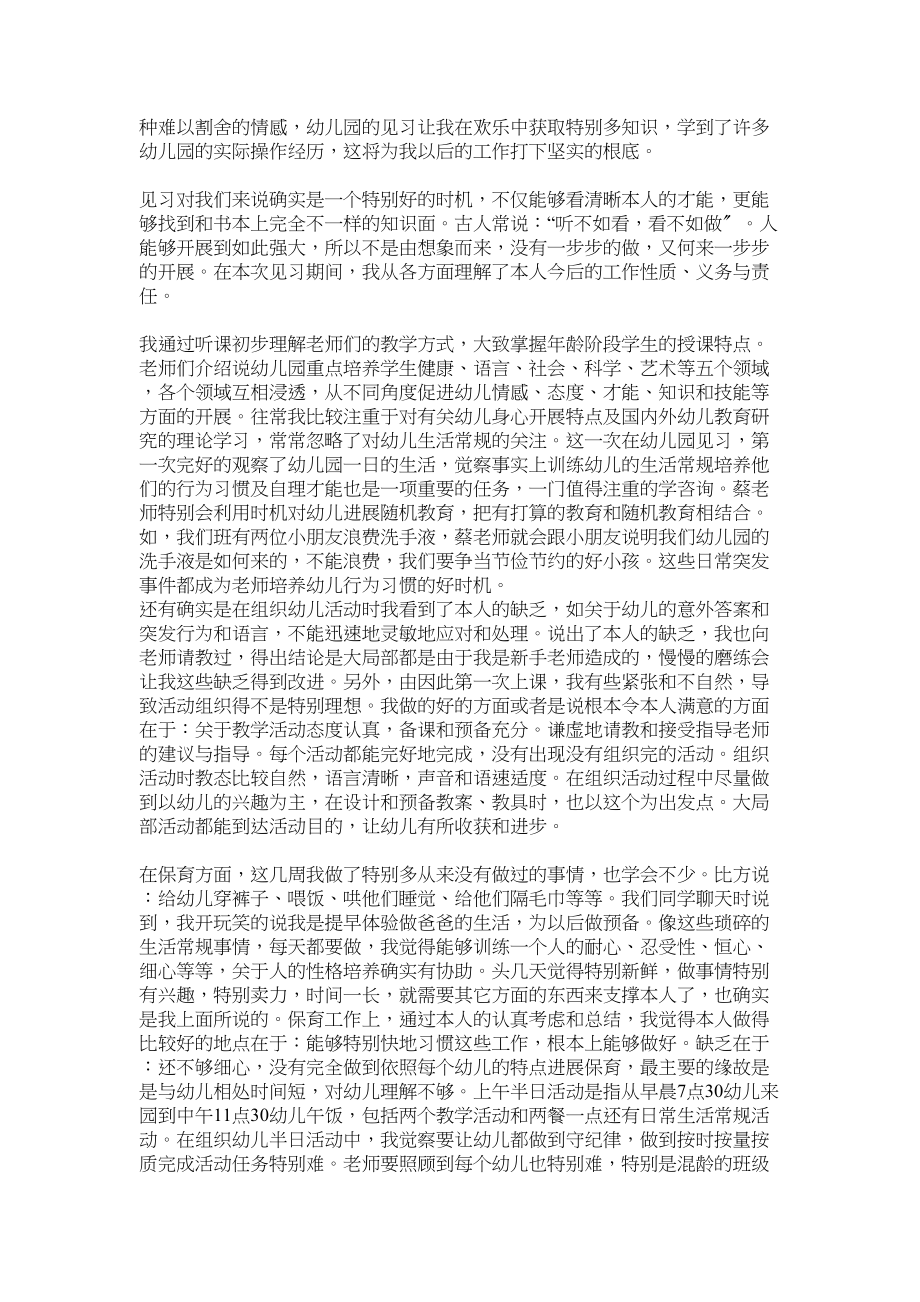 2023年幼儿教师见习报告参考.docx_第3页