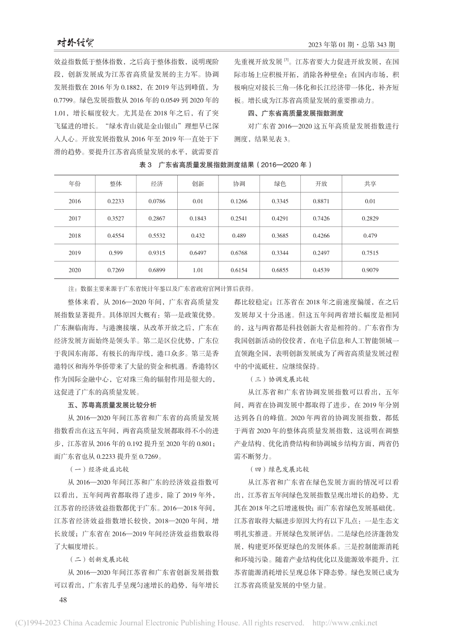 高质量发展水平测度与共同富裕建设——以江苏省为例_刘译泽.pdf_第3页