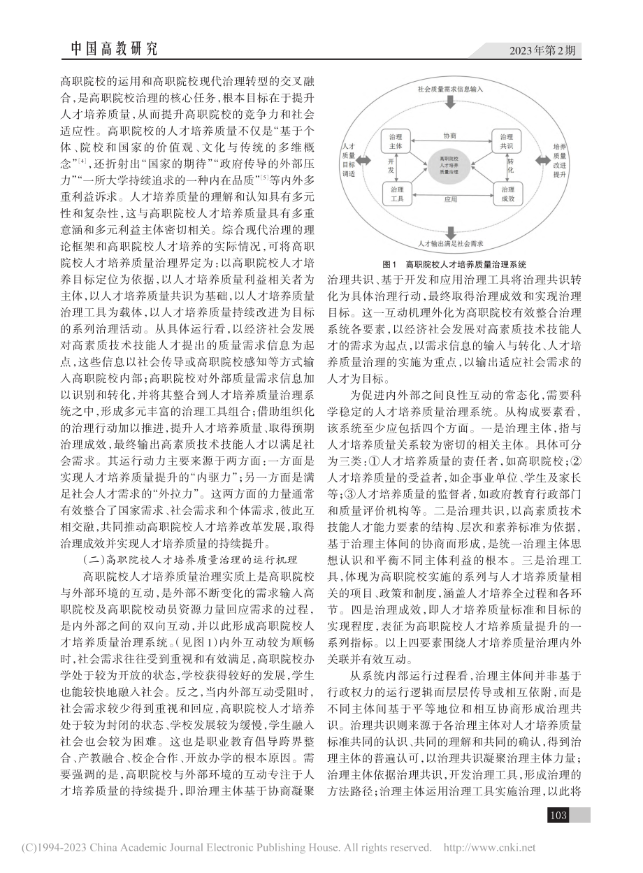 高职院校人才培养质量治理的实践反思与路径优化_梁克东.pdf_第2页