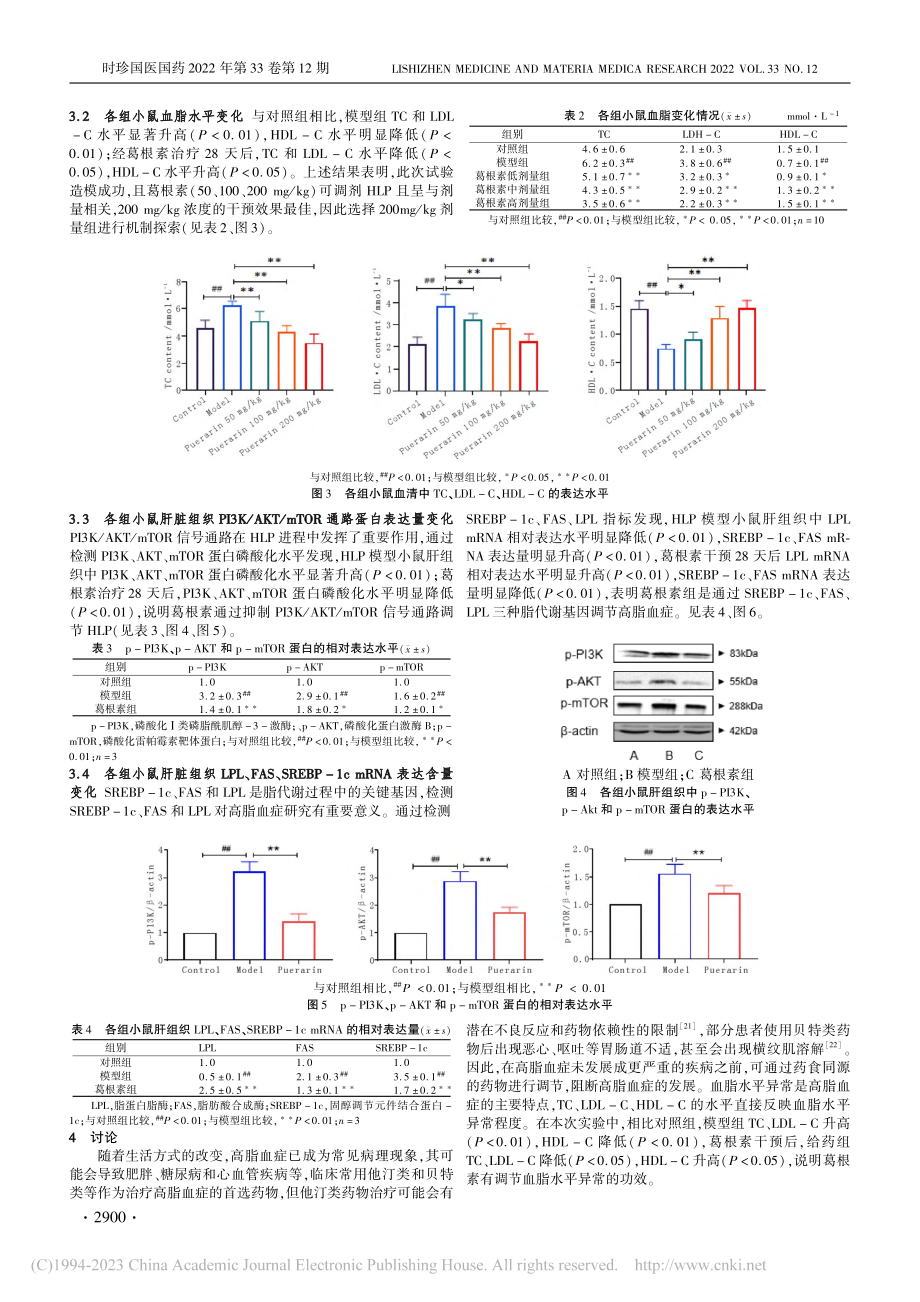 葛根素抑制PI3K_AKT...调节小鼠高脂血症的实验研究_侯迥.pdf_第3页