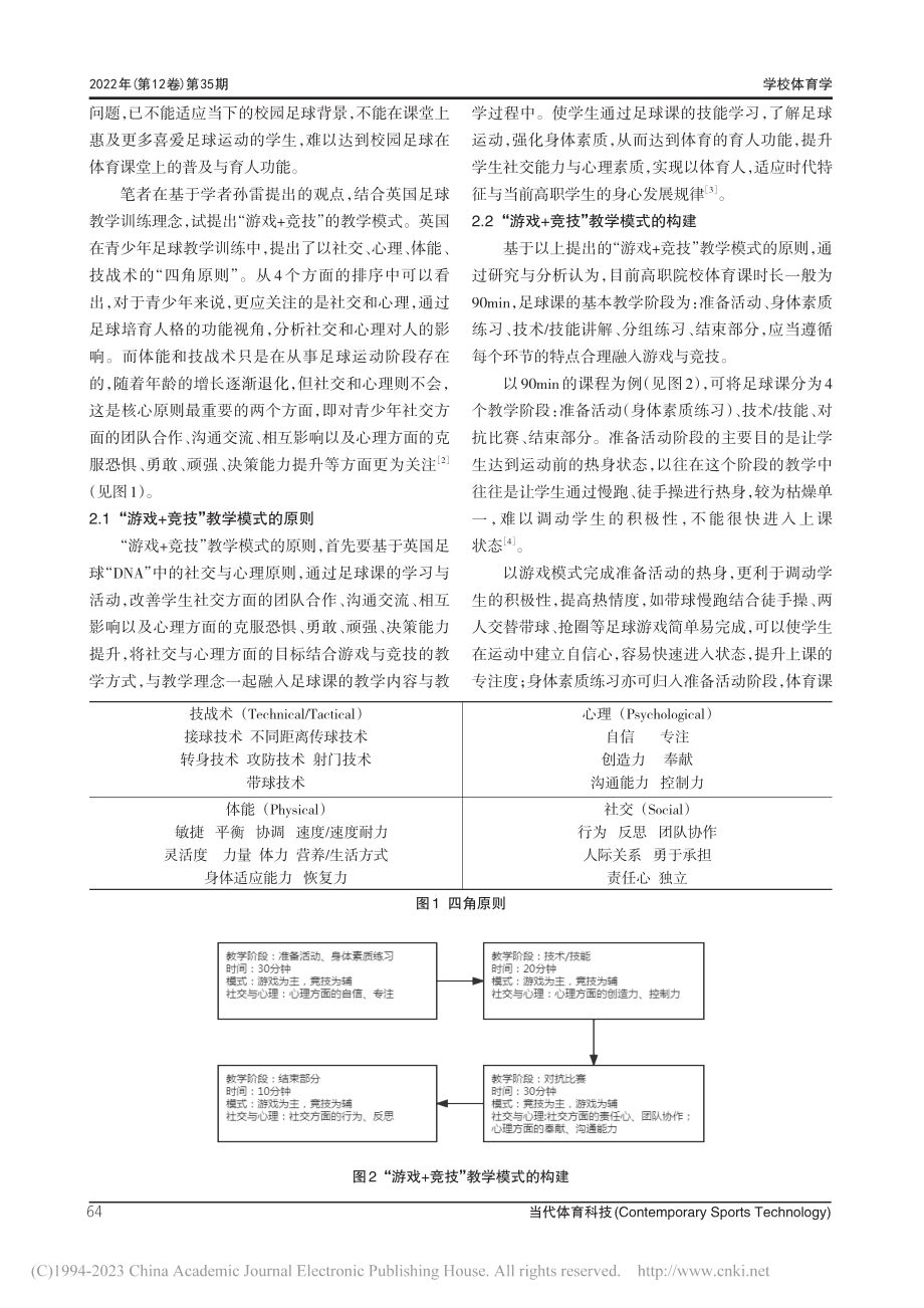 高职院校足球专选课“游戏+竞技”教学模式构建探索_连文冲.pdf_第3页