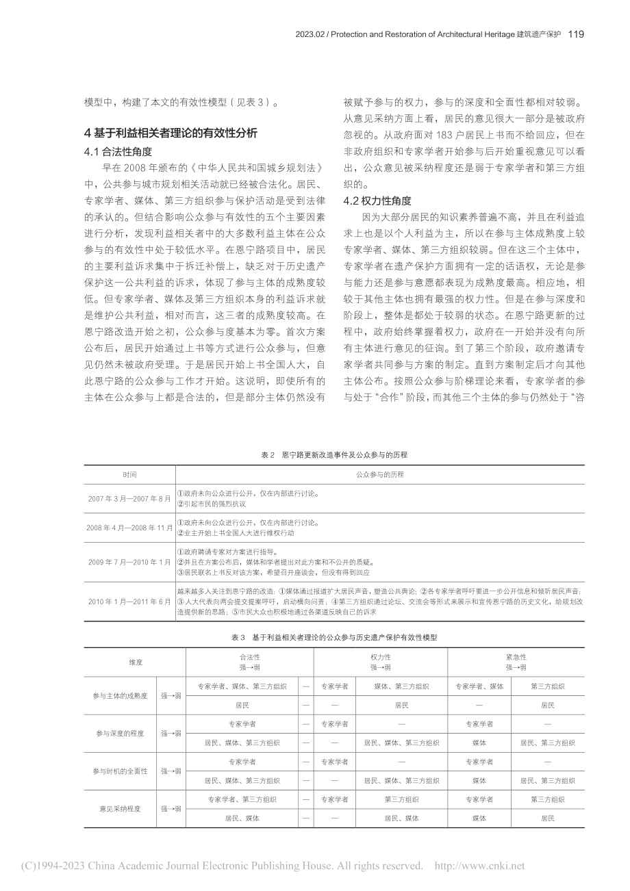 公众参与历史遗产保护有效性...——基于利益相关者理论视角_潘思琳.pdf_第3页