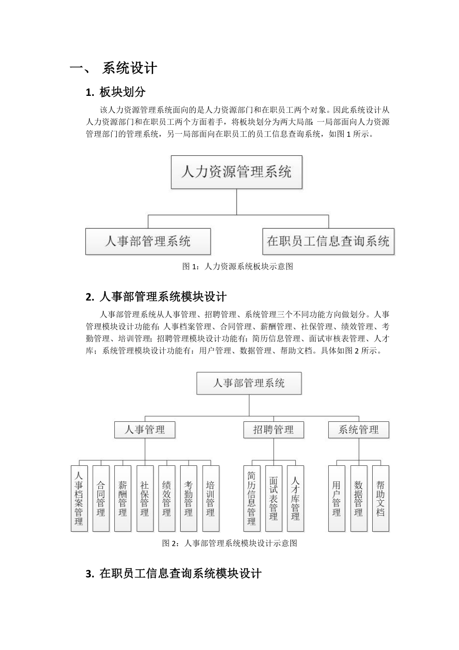 2023年人力资源管理系统设计说明报告.docx_第2页