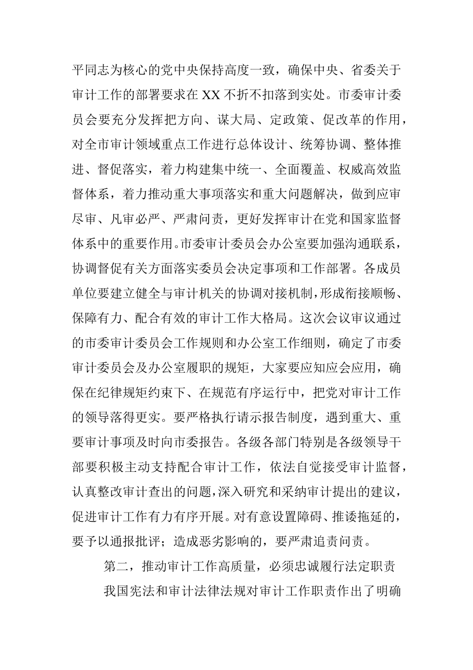 市委书记在市委审计委员会第一次会议上的讲话.docx_第3页