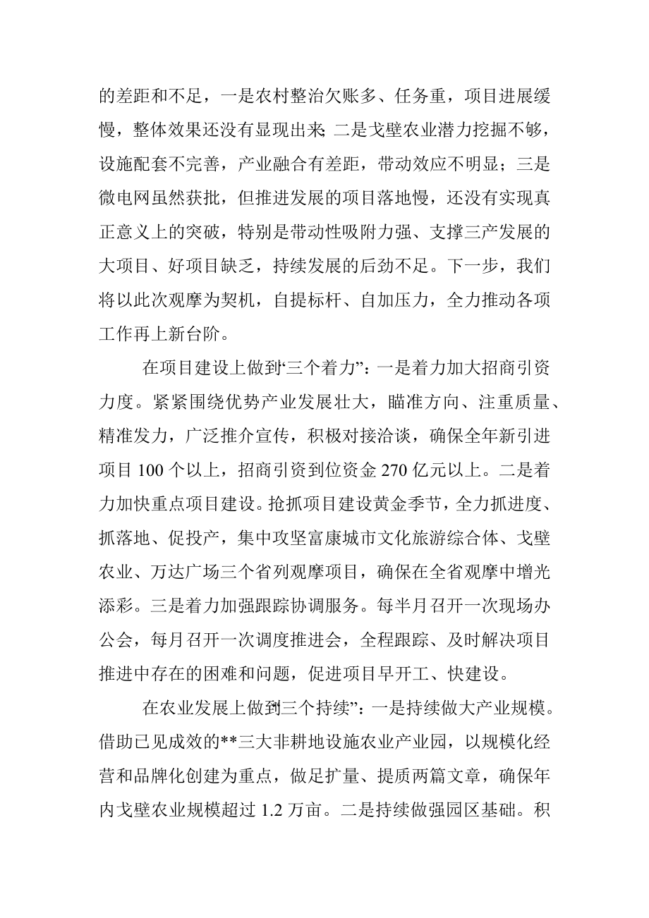 在全市项目环境整治农村产业观摩点评表态发言.docx_第2页