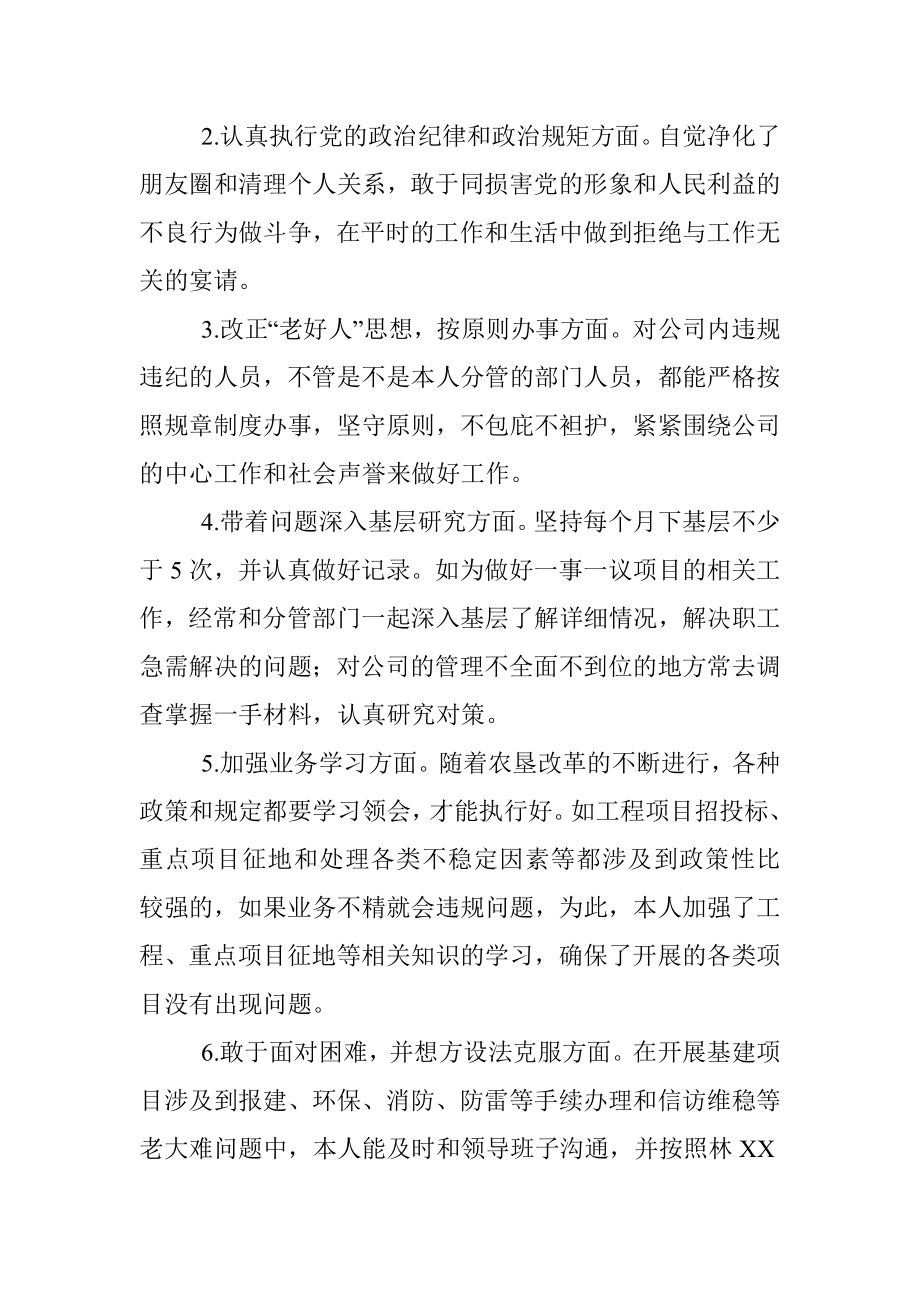 个人对照检查材料(董事 副总经理).docx_第2页