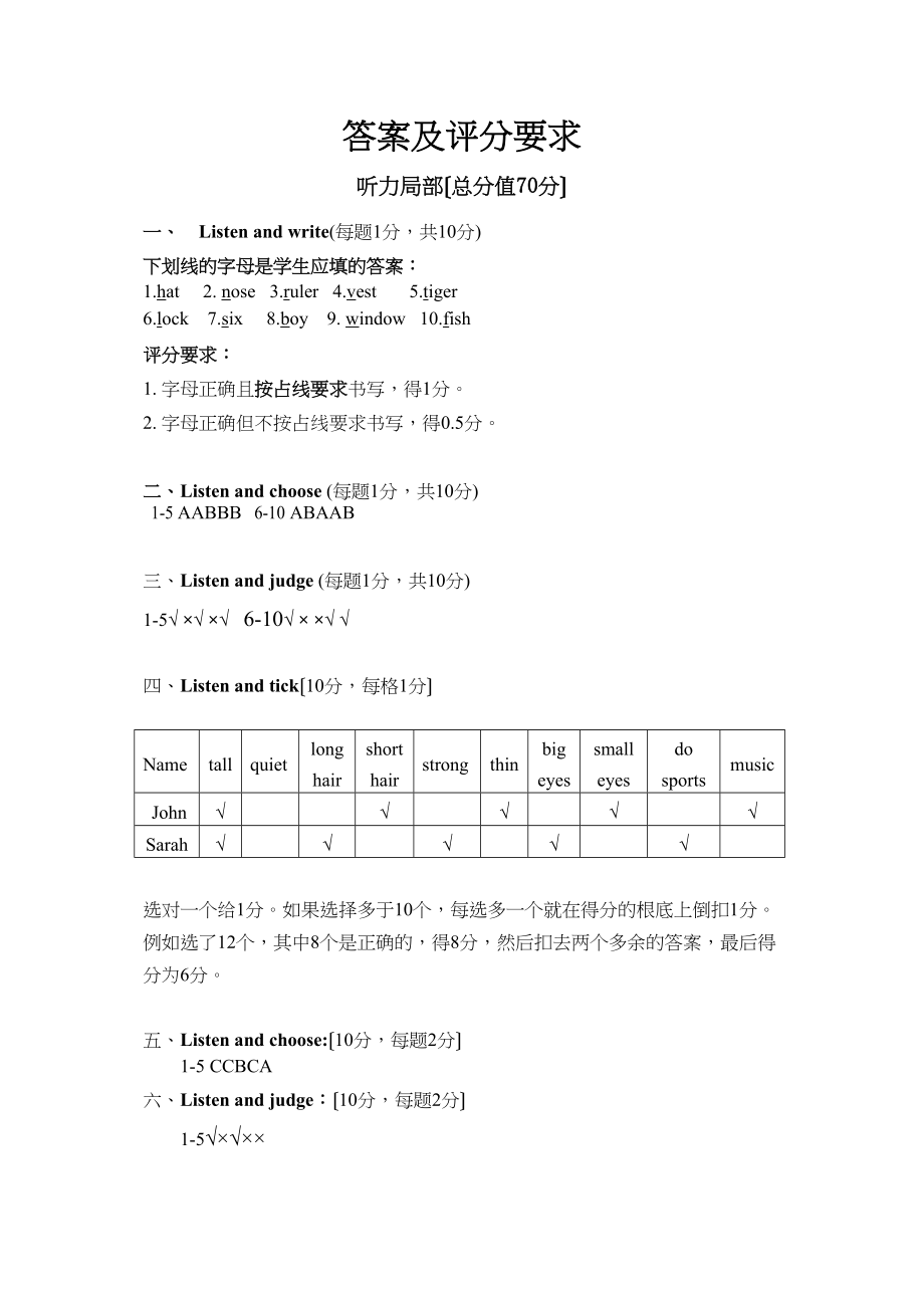 2023年四年级英语上册期末试题及答案2.docx_第1页