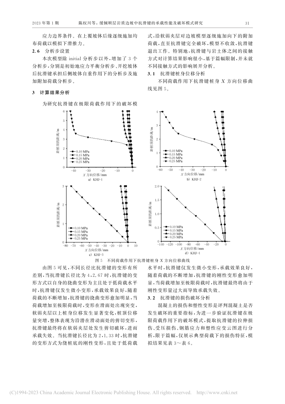 缓倾顺层岩质边坡中抗滑键的承载性能及破坏模式研究_陈权川.pdf_第3页