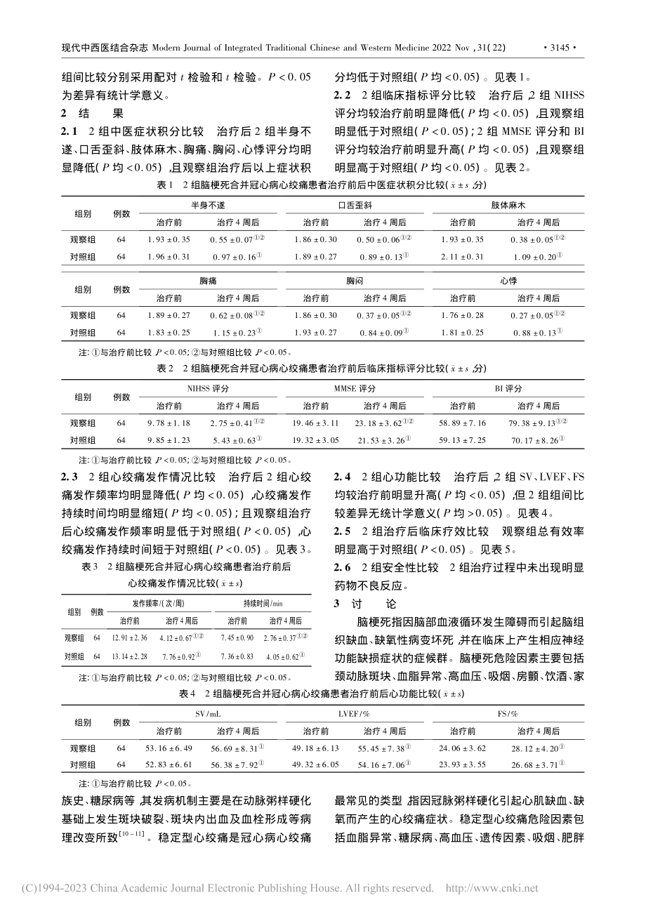 活血化痰方联合氢氯吡格雷对...患者神经损伤和心功能的影响_曾望远.pdf_第3页