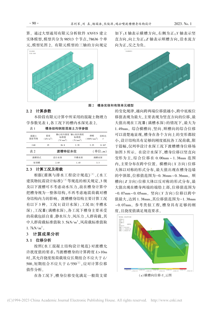 鸡公嘴渡槽槽身结构设计_苏利军.pdf_第2页