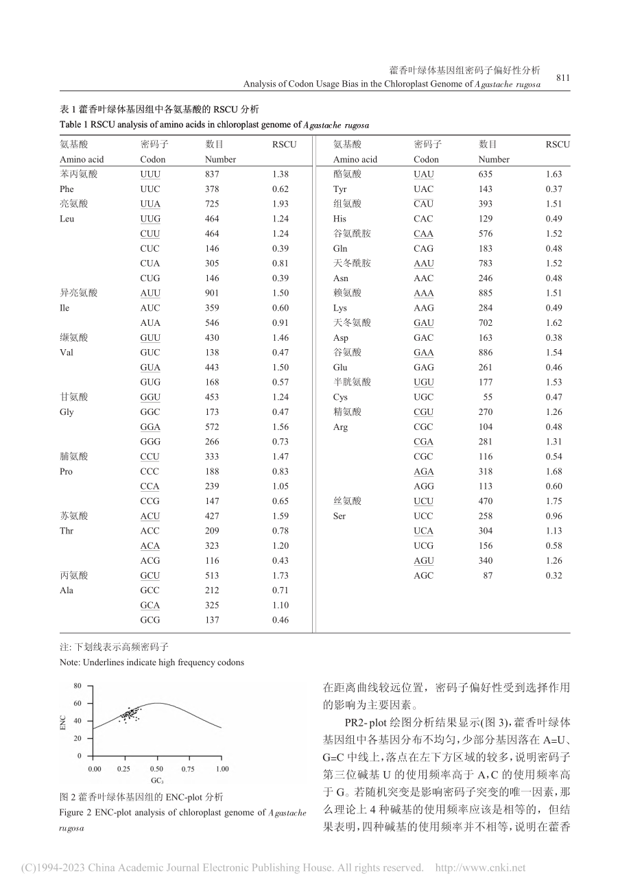 藿香叶绿体基因组密码子偏好性分析_梁湘兰.pdf_第3页