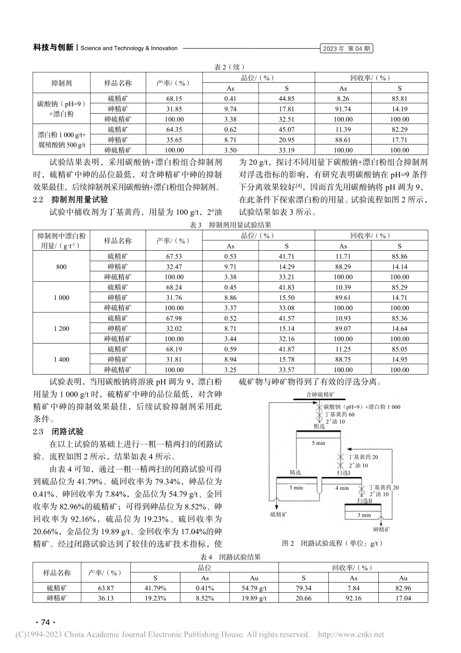 黄铁矿和毒砂分离浮选研究_于淙权.pdf_第2页