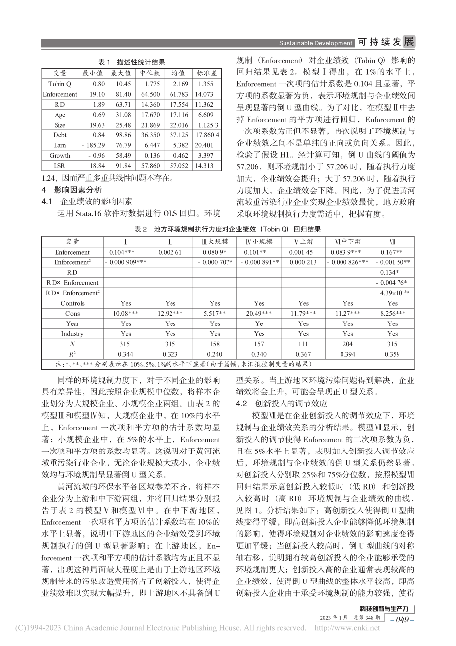 环境规制对黄河流域重污染行业企业绩效的影响_李梦蕾.pdf_第3页