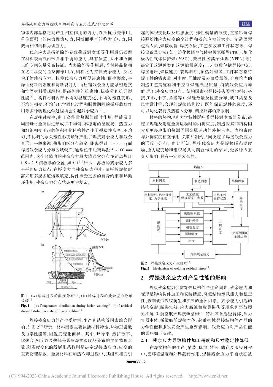 焊接残余应力调控技术的研究与应用进展_郭政伟.pdf_第2页