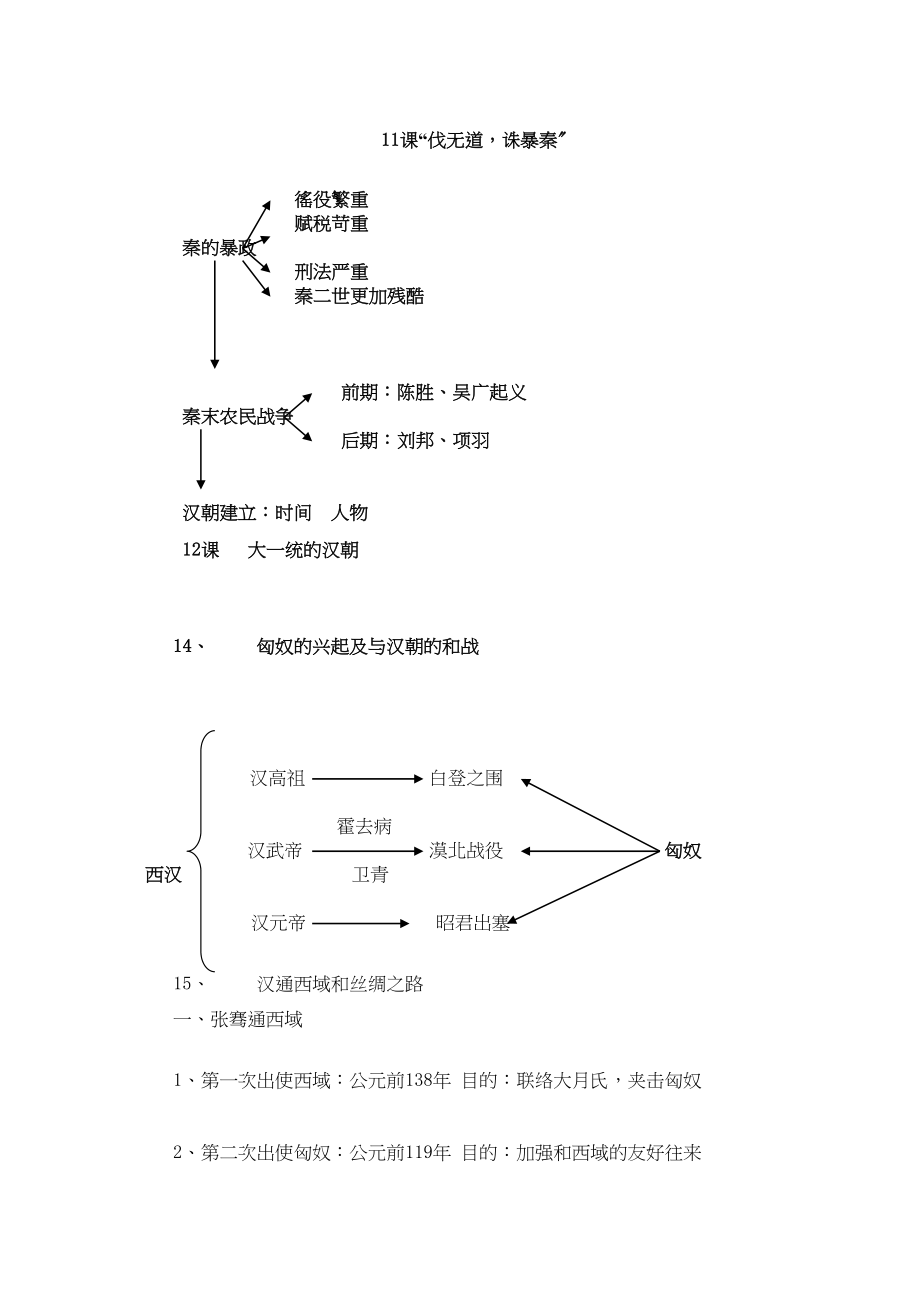 2023年七年级历史上册第三单元（课标要求单元概述单元试题）人教新课标版.docx_第2页