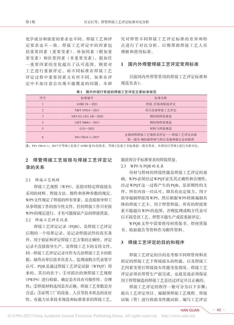 焊管焊接工艺评定标准对比分析_甘正红.pdf_第2页