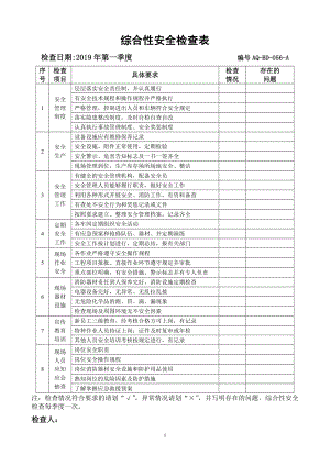 综合性安全检查表-公司.docx