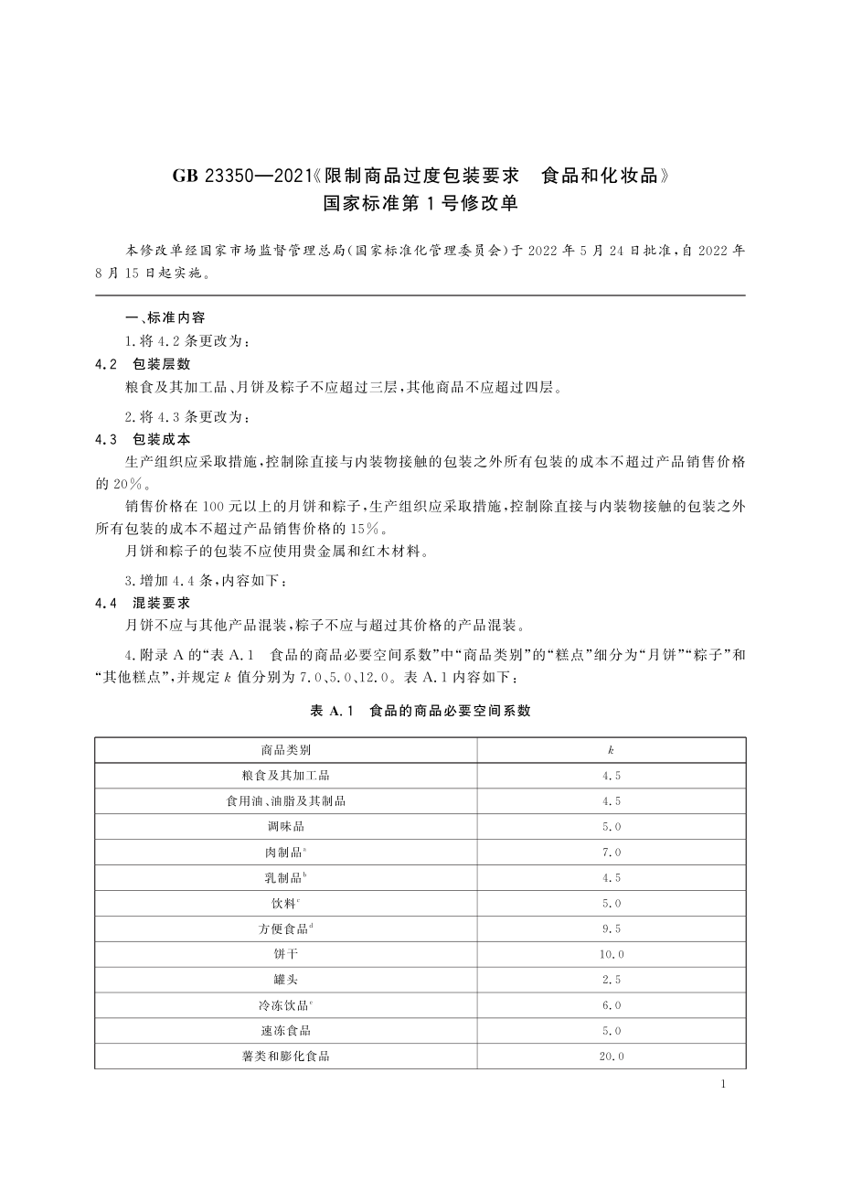 GB 23350-2021 限制商品过度包装要求 食品和化妆品（含第1号修改单）.pdf_第1页