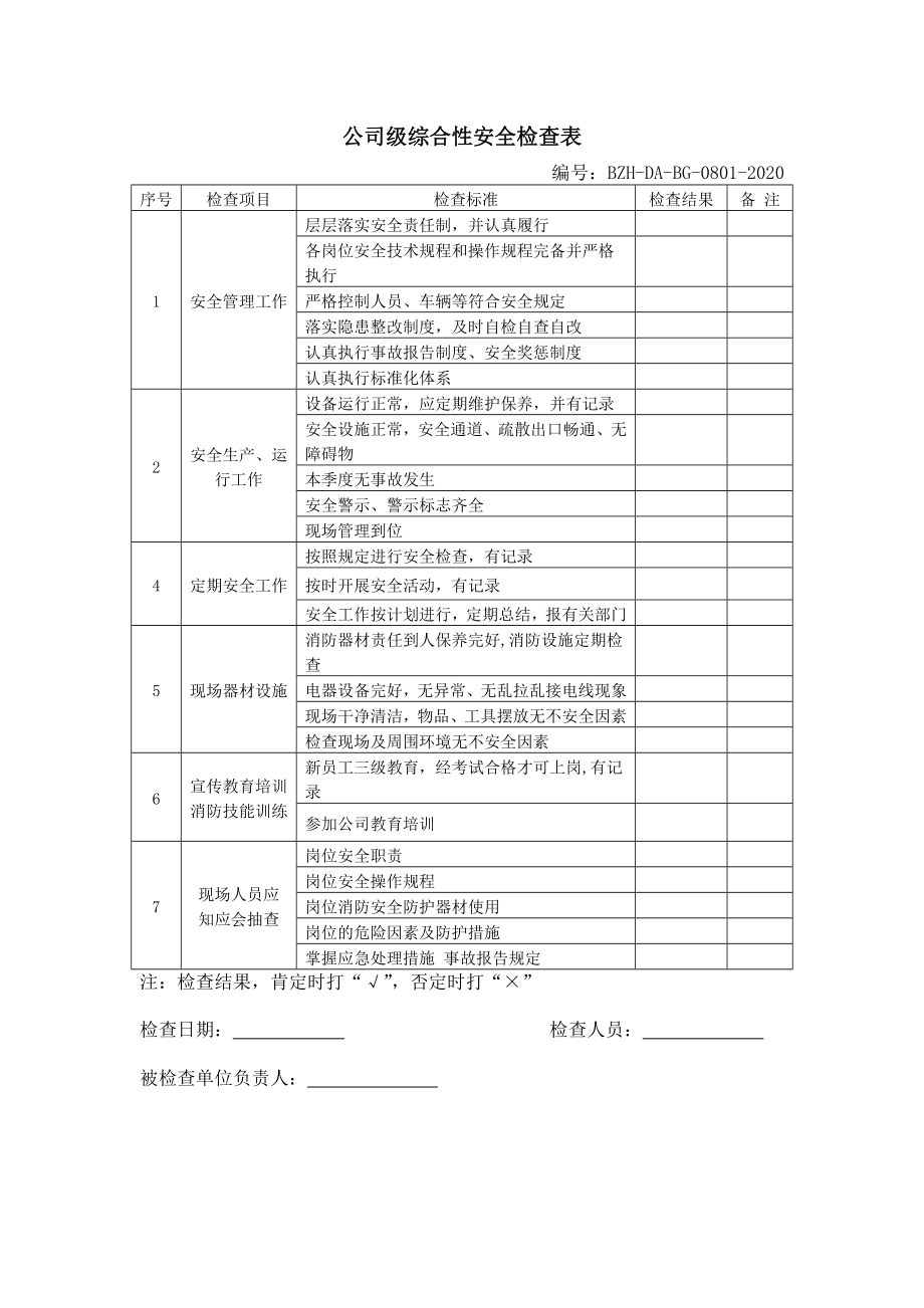 标准化档案八之检查表.doc_第1页