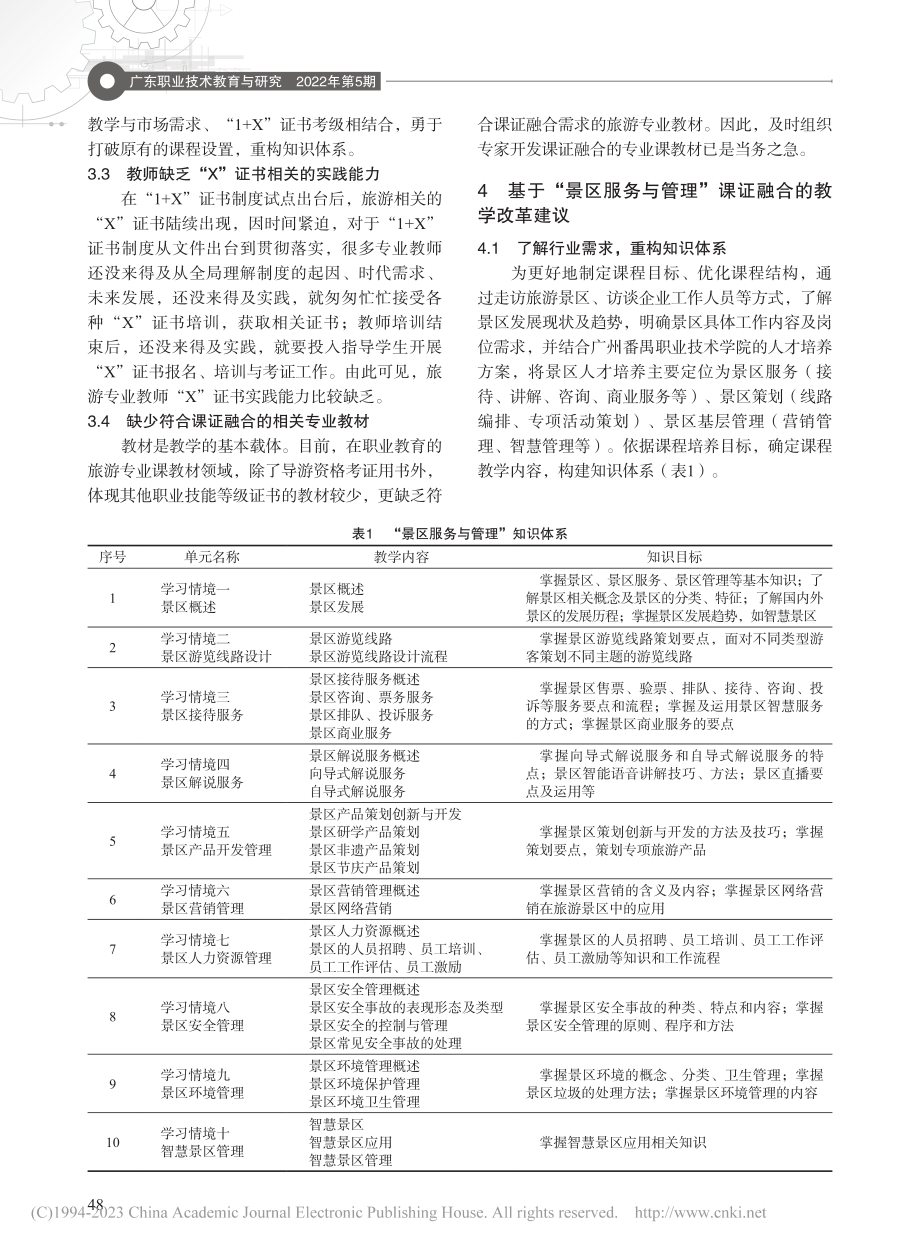 基于“1+X”证书制度的高...—以“景区服务与管理”为例_曾兰君.pdf_第3页