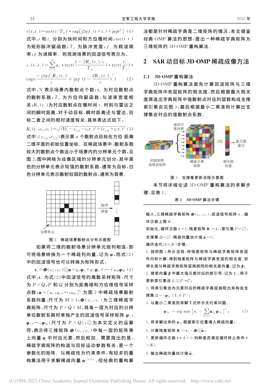 基于3D-OMP算法的SAR动目标成像方法_陈一畅.pdf_第3页