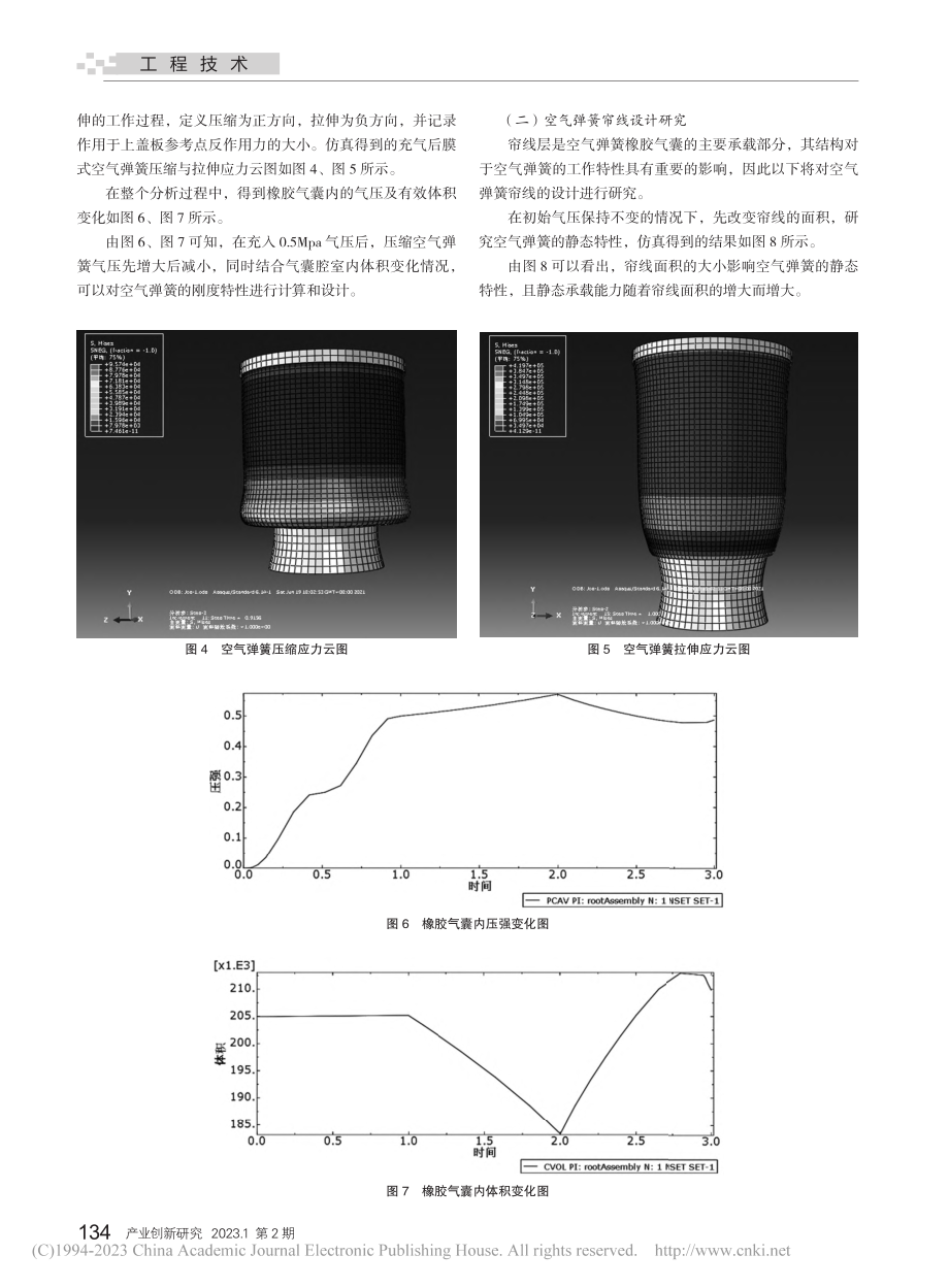 基于Abaqus的汽车空气弹簧特性研究_刘星.pdf_第3页