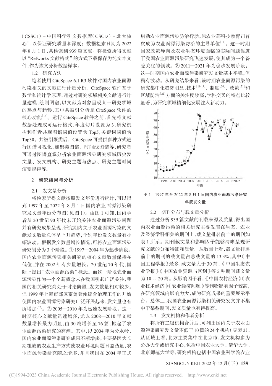 基于CiteSpace的我国农业面源污染文献计量分析_蔡仁润.pdf_第2页