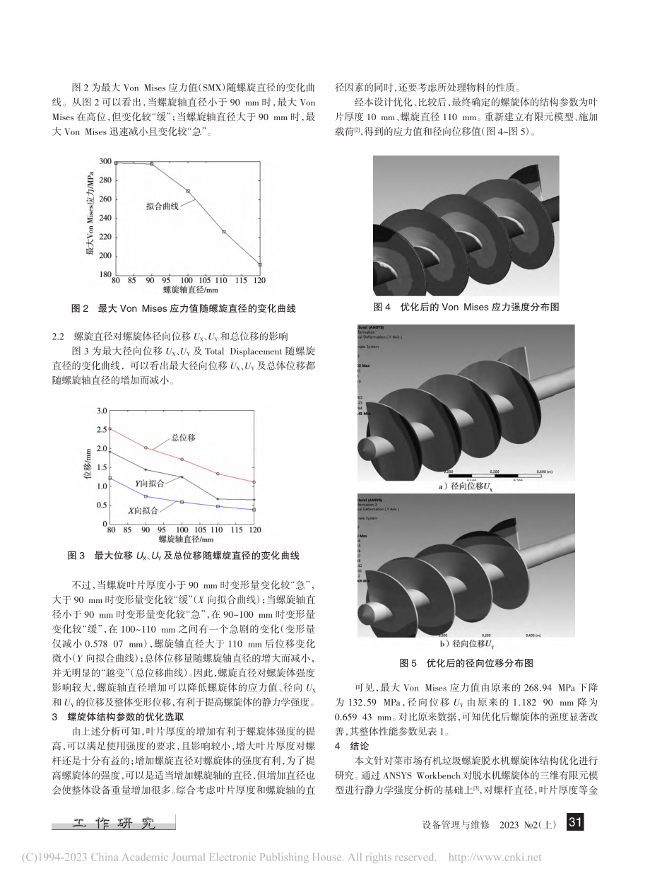 基于ANSYS_Workb...nch的螺旋脱水机结构优化_王东昌.pdf_第2页