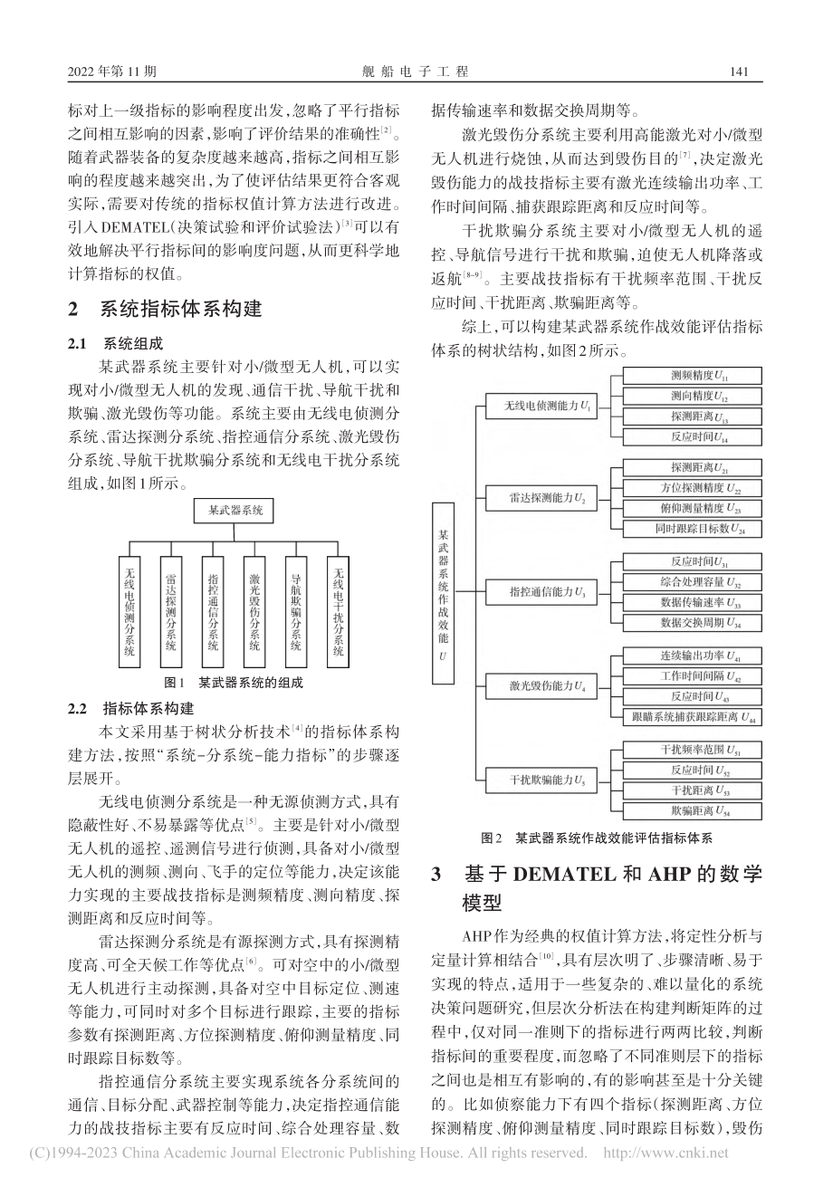 基于DEMATEL-AHP...战效能评估指标权值问题研究_杨作宾.pdf_第2页