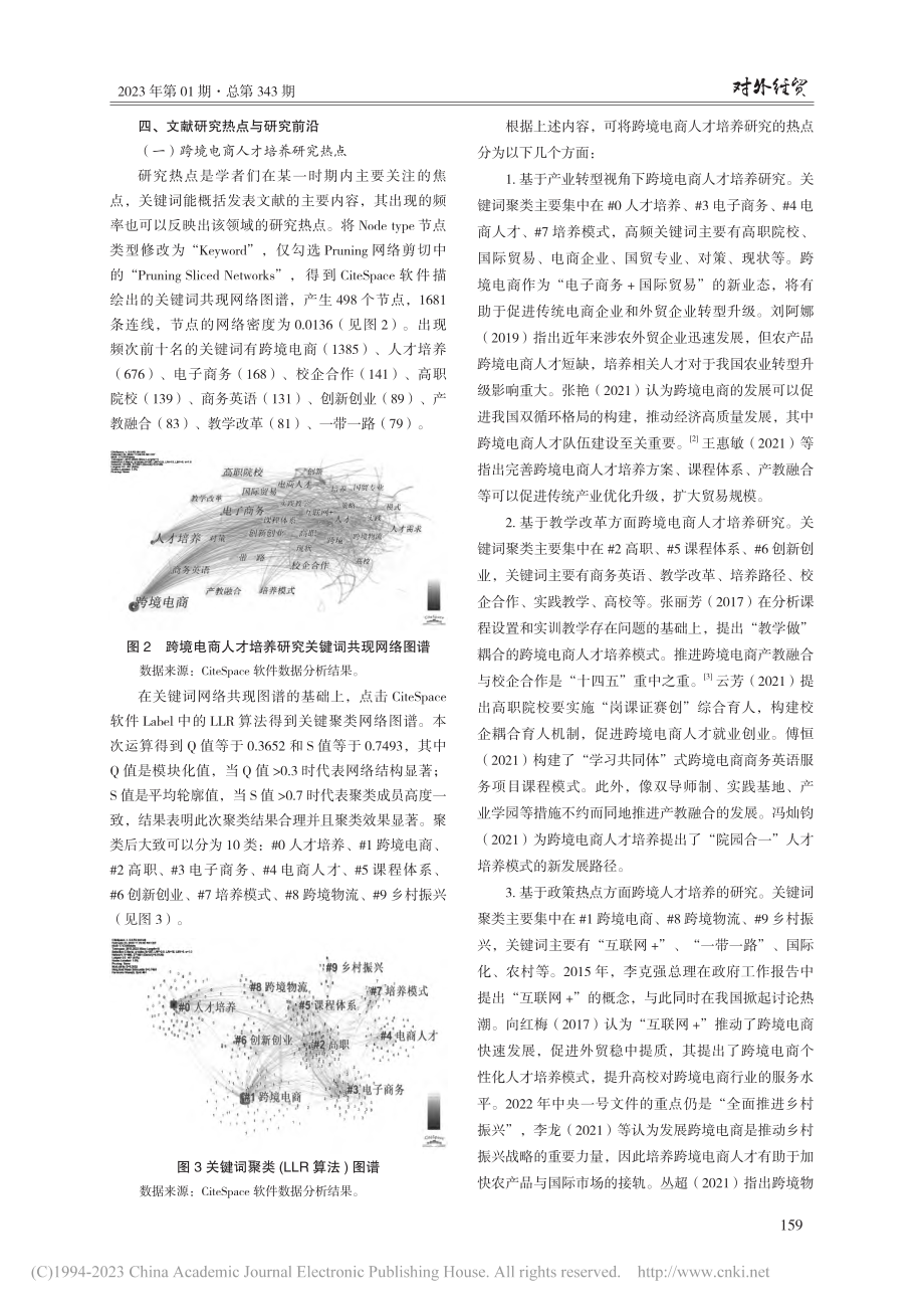 基于CiteSpace的跨...电商人才培养研究可视化分析_张孝静.pdf_第3页