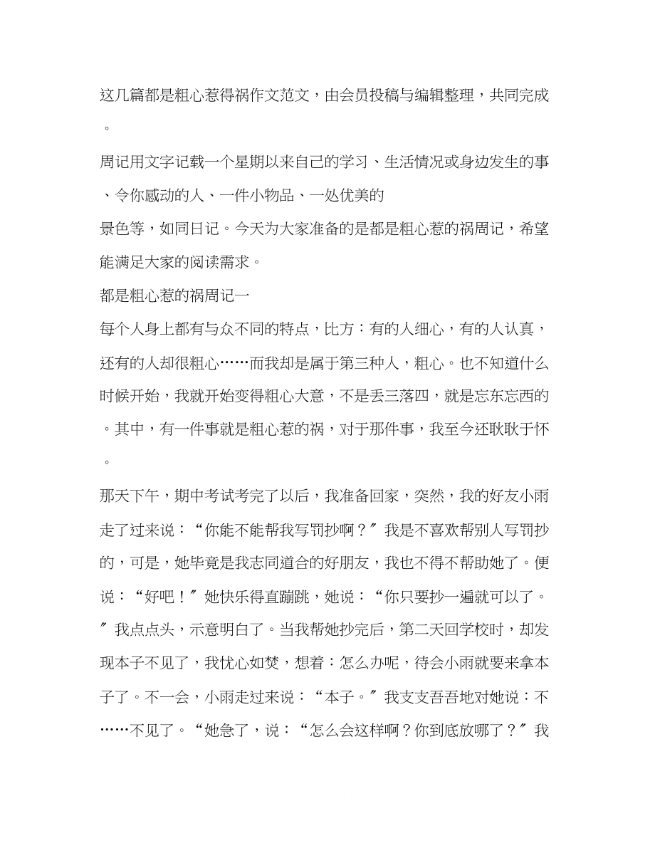 2023年都是粗心惹得祸作文共2篇.docx_第2页