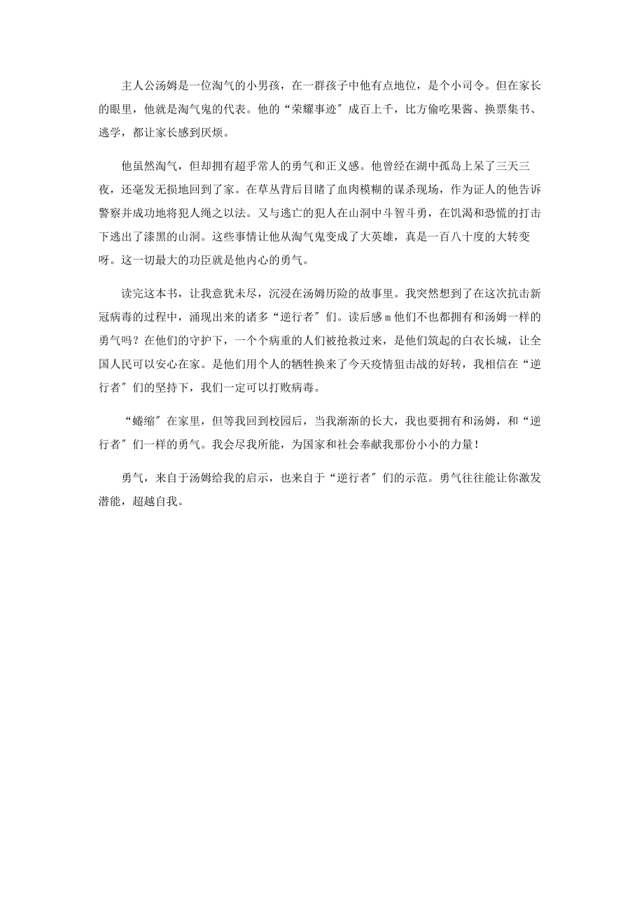 2023年汤姆索亚历险记读后感600字作文.docx_第2页