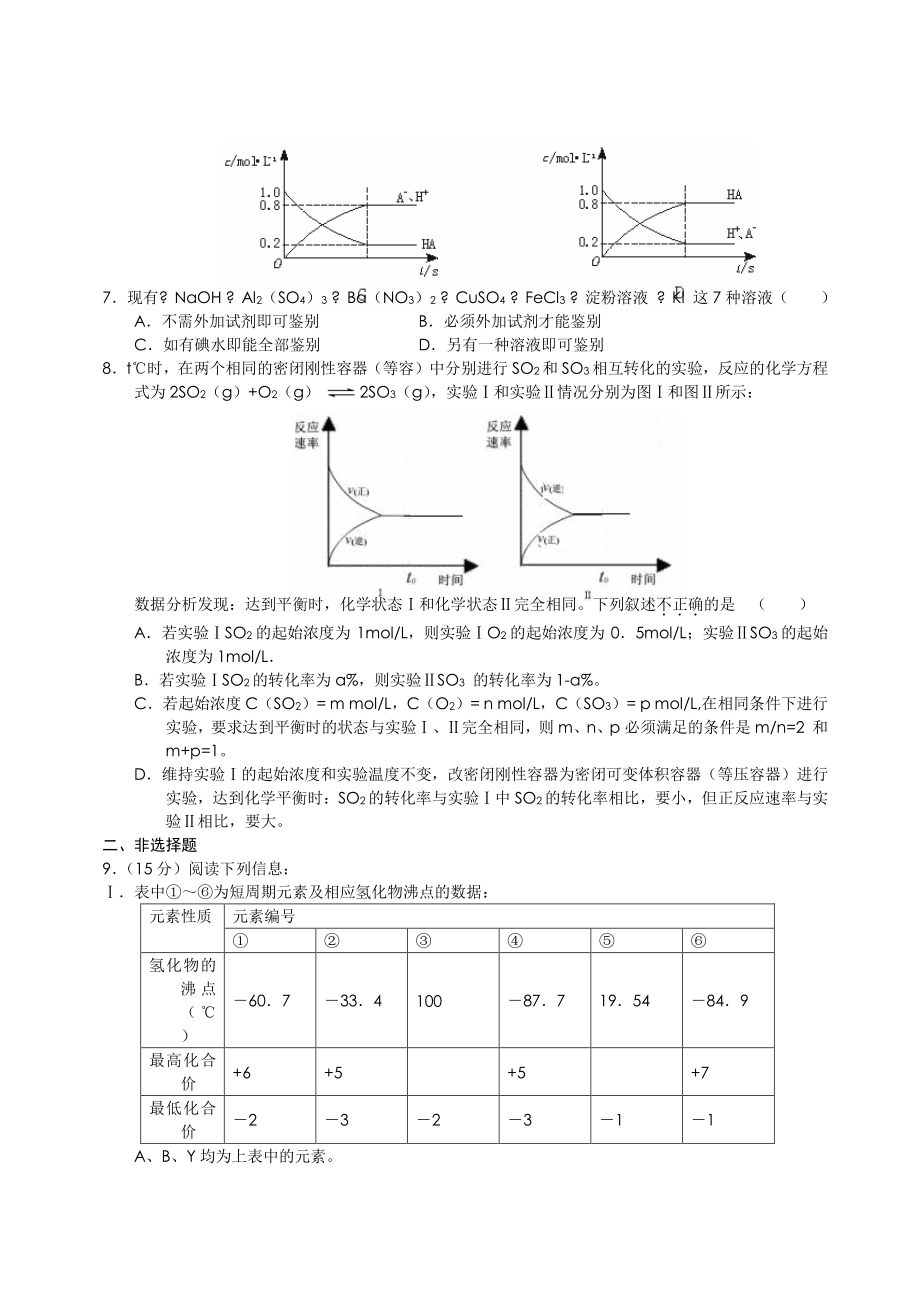 2023年化学备考好题速递系列试题3doc高中化学.docx_第2页