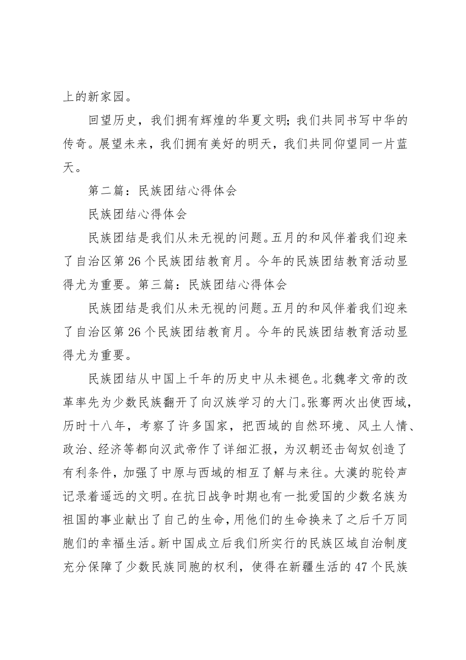 2023年xx民族团结心得体会新编.docx_第2页