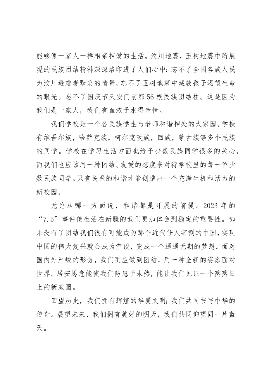 2023年xx民族团结心得体会新编.docx_第3页